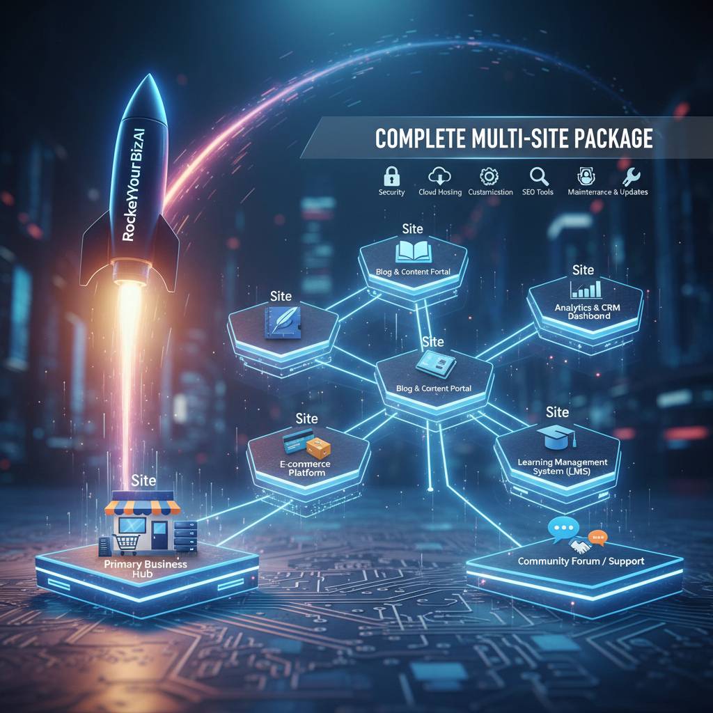 What RocketYourBizAI Delivers in a Complete Multi-Site Package